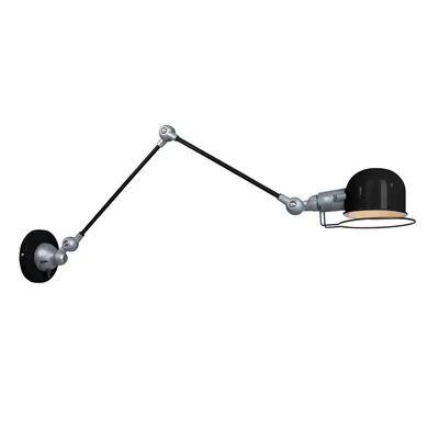 Produktbild von Steinhauer Wandleuchte Davin 1-flammig Schwarz Matt/ Weiß 40-82x10cm