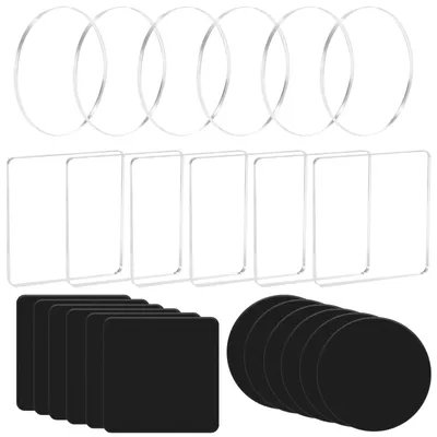Image de Kit de fabrication de aimants pour réfrigérateur – Aimants en acrylique adhésifs – Matériel de bricolage – 12 pièces