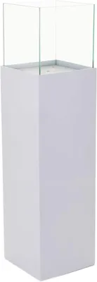 Produktbild von VIVANNO Windlicht Alu-Verbund CANDELA Rechteckig, Weiß matt - 25x25x100 cm