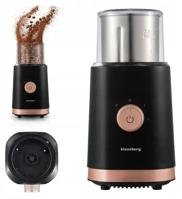 Obrázok produktu pre Elektrický mlynček 2 v 1 na kávu, korenie, ovocie a zeleninu, 200 W, čierny