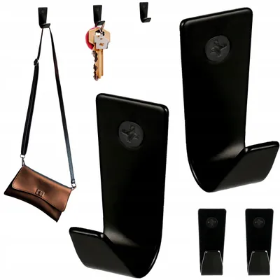 Produktbild von SEPIO Badezimmer Haken Schwarz, Badaccessoires, Badezimmer Hook, Aufhängehaken, Handtuchhalter Bad