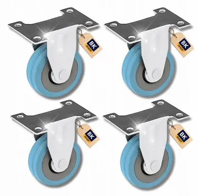 Produktbild von BKshop 4x Feststellrolle Gummirad Transportrad 50mm 140kg