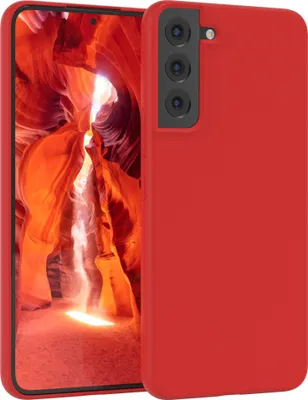 Produktbild von EAZY CASE Silikonhülle für Samsung Galaxy S22 Plus 5G Silikon Backcover Schutz in Rot