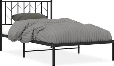 Obrázek produktu pro vidaXL Postel s čelem kovová černá 100x200 cm