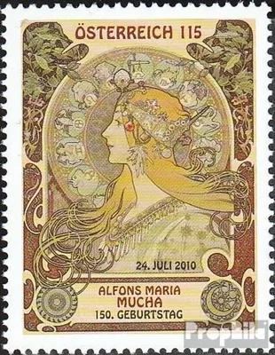 Produktbild von Briefmarken Österreich 2010 Mi 2884 (kompl.Ausg.) gestempelt Alfons Mucha