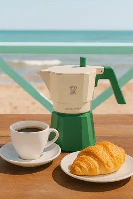Image de Cafetière Italienne Pezzetti Futurexpress, Aluminium, 6 Tasses, Vert
