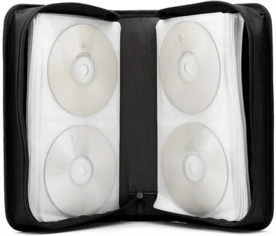 Produktbild von CD Aufbewahrungsmappe für 120 CDs, DVDs & Blu-rays – Robuste Nylon Aufbewahrungstasche mit antistatischen Hüllen & Schaumstoffpolster