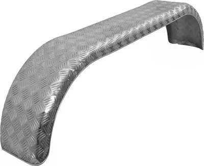 Produktbild von DOMAR D29300 Tandem-Kotflügel 13-14 Zoll aus Aluminium-Riffelblech für Pkw-Anhänger 1500x240 mm als flacher Radkasten