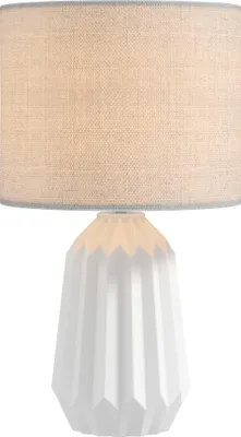 Produktbild von HOMCOM Tischlampe Tischleuchte, Nachttischlampe mit Leinenschirm, Wippschalter