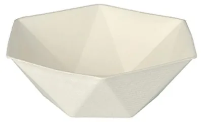 Produktbild von Sechseckige Zuckerrohrschale „Diamant“ 400 ml, 16 x 14 x 5 cm, 50 Stück.