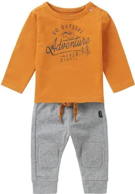 Produktbild von Noppies Set Shirt Hose Pringlebaai orange grau 80