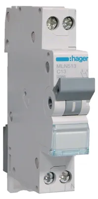 Immagine prodotto di Interruttore LS Hager, 1P+N, 6 kA, C-13A, 1M, 1 pz.