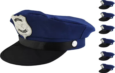 Produktbild von 10er Set Kinder Police Polizei Mütze | Blau