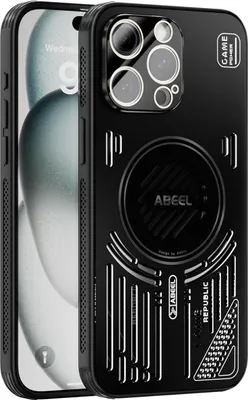 Produktbild von Magnetische Hülle für iPhone 14 Pro Max mit Linsenabdeckung, Aluminium Stoßfestes Schutzhülle mit Wärmeableitung Schwarz