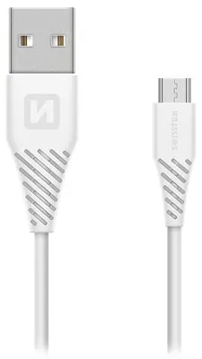 Obrázok produktu pre Dátový kábel Swissten USB/micro USB 1,5 m (6,5mm), biely