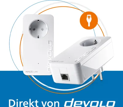 Produktbild von devolo Magic 1 LAN Powerline 1x Gigabit LAN Port 2x Adapter