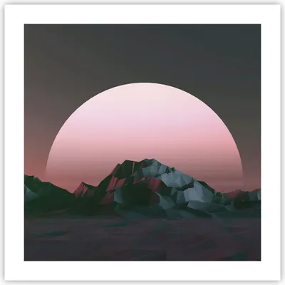 Produktbild von Poster - Poster ohne Rahmen - Landschaft Berge Sonne - 50x50 cm - Wand Bild - Wanddeko - Wandbilder - Kunstposter - Wandposter - Bilder - Kunstdruck - Wanddekoration - Wandbild - P2XAC50x50-4320