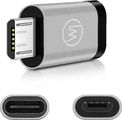 Produktbild von Wicked Chili MicroUSB auf USB C Adapter für Kartenlesegerät - Aluadapter mit Typ C Buchse und Micro-USB-Stecker für OTG Handy/Tablet für Bilder-, Video- und Datenübertragung (ohne Ladefunktion)