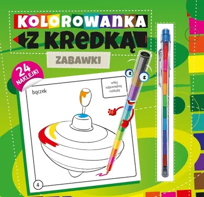 Obrázok produktu pre Kolorowanka - z kredką segmentową i naklejkami Pryzmat dla dzieci