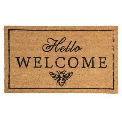 Produktbild von Clayre & Eef Türmatte 75x45 cm Braun Gummikokosfaser Rechteck Welcome