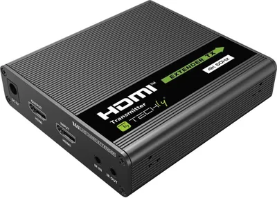 Obrázek produktu pro Techly IDATA-EXT-676, 3840 x 2160 px, AV vysílač a přijímač, 70 m, Kabel, Černá, HDCP