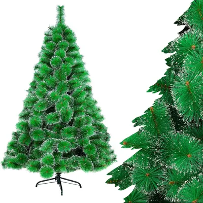 Zdjęcie produktu dla Choinka JOIEYOU Sztuczna choinka 120 cm z metalowym stojakiem Dekoracyjna choinka ok. 180 czubków Zielona choinka sztuczna z PVC z efektem śniegu Choinka do dekoracji świątecznych do wnętrz i na zewnątrz