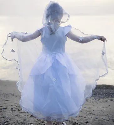 Produktbild von Great Pretenders Prinzessinnenumhang Crystal Queen blau Größe 5-7 Jahre