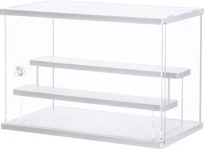 Produktbild von Famanu Vitrinekasten Transparente Acryl Vitrine - Weiß 25 x 25 x 25 cm