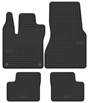 Produktbild von Gummi-Fußmatten für Renault Twingo III 2014- (Schrägheck) – 4-tlg, Schwarz, passgenau – Wielganizator SolidTread