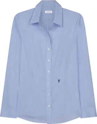 Produktbild von Seidensticker CITY-BLUSE Damen Langarm Slim Hellblau gestreift 46