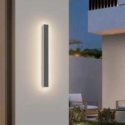 LED-Wandlampe 20 W, 60 cm, IP65, wasserdicht, 4000 K, dunkelgrau