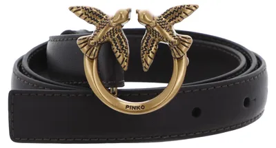 Produktbild von PINKO Leder Gürtel Love Berry H2 Belt W95 Brown - Antique Gold braun
