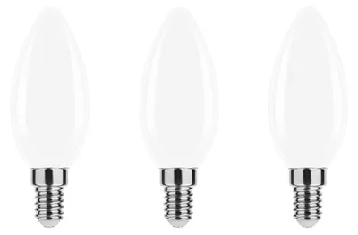 Produktbild von Modee E14 LED Filamentlampe 4W 470lm 2700K Warmweiß Mattiert 3 Stück