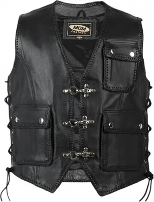 Produktbild von MDM908 Lederweste, Bikerweste, Motorradweste, Kutte, Rockerweste, Clubweste(L)
