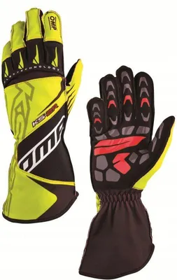 Produktbild von OMP KS-2R my2022 Karting-Handschuhe gelb-schwarz XS