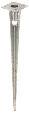Zdjęcie produktu dla Alberts 658670 Gniazdo wbijane, do słupków ogrodzeniowych ze stali rurowej, ocynkowane ogniowo, długość 750 mm, do słupka Ø 38 mm