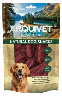 Mini-Eendenwürstchen 100 g, natürliche Hundesnacks, 12 St.