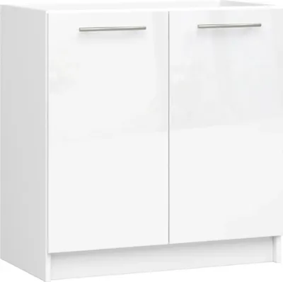 Produktbild von Spülenunterschrank 80 cm VERMINA - weiß / weiß glänzend
