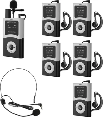 Produktbild von Retekess T130U Kabelloses Tour Guide System, Tour Guide Mikrofon und Lautsprecher, Klare Klangqualität, 200m, EIN-Tasten-Bedienung, für Outdoor-Reisen