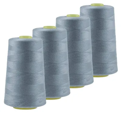 Produktbild von 4 x 4572m Qualitäts Overlock-Garn Overlock-Nähgarn Farbe 701 - 740, Farbe:A733 fehgrau