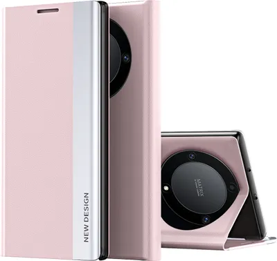 Produktbild von Honor X9A / Magic 5 Lite Hülle, Leder PolyurethanMagnetisch Klapp Stand Schutzhülle für Honor X9A / Magic 5 Lite Pink
