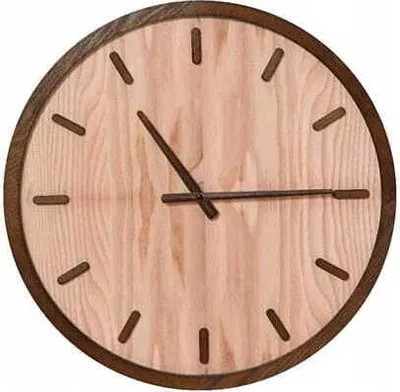 Obrázek produktu pro Dřevěné nástěnné hodiny 50 cm moderní béžové odstíny