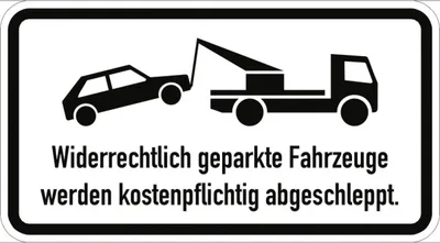 Produktbild von Verkehrsschild VZ2429, Widerrechtlich geparkte Fahrzeuge ..., Alu, RA2, 420x2...