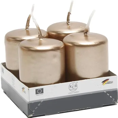 Produktbild von Adventskerze 60x40mm KUPFER metallic glänzend. (4 Stück)