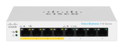 Immagine prodotto di Switch Cisco Business 110-8PP-D non gestito con PoE