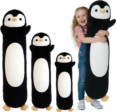 Produktbild von Plüsch Pinguin Kuscheltier 110 cm, schwarz, Körperkissen