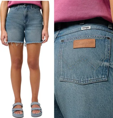 Produktbild von WRANGLER Damen, Shorts COWBOY SHORT 5 INCH, W27, Blau, kurze, hosen