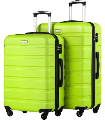 Produktbild von Hartschalenkoffer Set 2-teilig M+L Apfelgrün mit TSA-Schloss und 4 Rollen