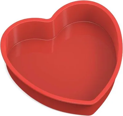 Immagine prodotto di Teglia per torte a cuore Ø 26 cm - stampo a cuore in silicone antiaderente - teglia per budino a cuore