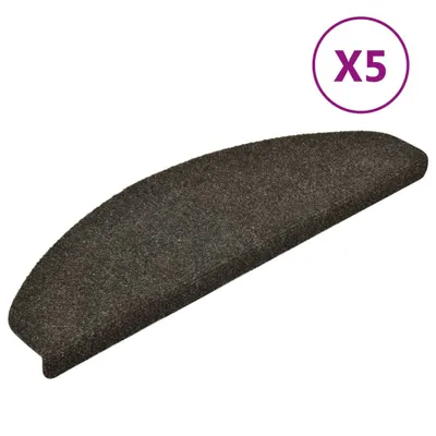 Obrázek produktu pro Schodové rohože samolepicí 5 ks 65 x 21 x 4 cm antracitové, půlkulaté, velké